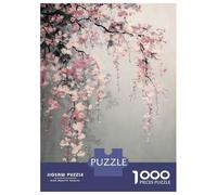 Rompecabezas De 1000 Piezas para Adultos Cherry Blossom Branch Painting Rompecabezas para Adultos Juegos De Relajación Desafío Difícil Ayuda A Ejercitar El Cerebro 52x38cm/1000pcs