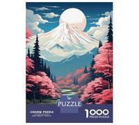Rompecabezas De 1000 Piezas para Adultos Cherry Blossom Mountain Landscape Rompecabezas para Adultos Juego Familiar Análisis Y Lógica Difícil Y Desafiante 38x26cm/1000pcs