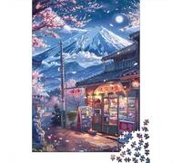 Rompecabezas De 1000 Piezas para Adultos Cherry Blossom Night in Japan -2 Rompecabezas Juegos Familiares Difícil Difícil Cumpleaños Y Navidad 38x26cm/1000pcs
