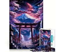 Rompecabezas de 1000 Piezas para Adultos Cherry Dream Torii Gate,decoración de Corte preciso,Juguete para Entrenar el Pensamiento,Juego de Ocio,Regalo Festivo (38x26cm)
