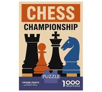 Rompecabezas De 1000 Piezas para Adultos Chess Championship Rompecabezas para Adultos Juego Práctico Decoración Perfecta Regalos De Cumpleaños Y Únicos 52x38cm/1000pcs