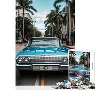 Rompecabezas de 1000 Piezas para Adultos Chevrolet Impala SS Juguete antiestrés Regalo de cumpleaños para Juego Educativo con póster a Juego y Hoja de Trivia tamaño 38x26cm