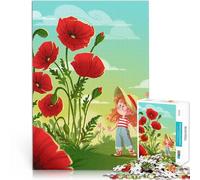 Rompecabezas de 1000 Piezas para Adultos Chica Amapola Juguetes educativos de Aprendizaje Juegos Familiares Regalo Divertido 38x26cm