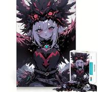Rompecabezas de 1000 Piezas para Adultos Chica Anime con alas de Cuervo,Piezas de Corte Limpio,Actividad Cerebral Inteligente,diversión para Momentos tranquilos,Regalo artístico de cumpleaños 38x52cm
