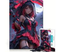 Rompecabezas de 1000 Piezas para Adultos Chica Anime con guadaña,Juego,Ajuste, Arte,desafío Mental,diversión,Tiempo de Descanso,Juego,Regalo de cumpleaños para la Mente (38x52cm)