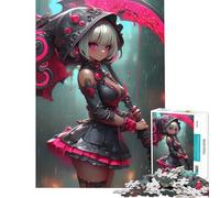 Rompecabezas de 1000 Piezas para Adultos Chica Anime con guadaña Juguete adictivo para Cultivar la Paciencia Juego Educativo Actividades Familiares Obra de Arte Regalo (Tamaño 38x52cm)