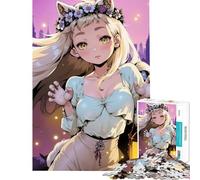 Rompecabezas de 1000 Piezas para Adultos Chica Anime con Linterna Difícil y desafiante para divertirse en Familia Juegos Divertidos para Mayores de 14 años 50x75cm