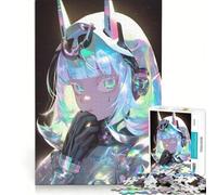 Rompecabezas de 1000 Piezas para Adultos: Chica Anime con un Atuendo Brillante Juego práctico para ejercitar la Mente y Las Manos Cada Pieza es única 38x52cm