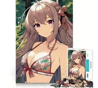 Rompecabezas de 1000 Piezas para Adultos Chica Anime en Bikini,Senderismo,Bordes Suaves,Juguete para concentrarse,Juego de construcción,Juego Tranquilo,Escena navideña (38x26cm)