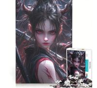 Rompecabezas de 1000 Piezas para Adultos: Chica Cazadora de Demonios, Juego Familiar, interacción Entre Padres e Hijos, cumpleaños y Navidad 50x75cm