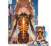 Rompecabezas de 1000 Piezas para Adultos: Chica cibernética de Anime, Juguetes para armar, interacción Entre Padres e Hijos, fortalece el Amor Entre Parejas 38x52cm