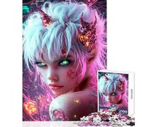 Rompecabezas de 1000 Piezas para Adultos Chica Demonio Cyberpunk Juego Práctico para Toda la Familia Juguete Decoración de Pared Entrena tu Cerebro y Manos (38x52cm)