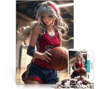 Rompecabezas de 1000 Piezas para Adultos Chica Doncella del Baloncesto Aprendizaje Educativo Toda la Familia. 38x26cm
