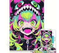 Rompecabezas de 1000 Piezas para Adultos: Chica Monstruo de Anime, Juego práctico, Entrena tu Cerebro y Tus Manos, Cada Pieza es única 50x75cm