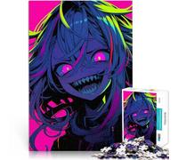 Rompecabezas de 1000 Piezas para Adultos Chica Monstruo de Anime Juegos Divertidos para la Familia Mejorar el Amor Entre Parejas 38x52cm