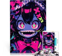 Rompecabezas de 1000 Piezas para Adultos Chica Monstruo de Anime Juguete Educativo para aliviar el estrés Buen Regalo 38x26cm