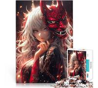 Rompecabezas de 1000 Piezas para Adultos Chica Ninja Malvada Competición de Velocidad de Manos Juego Educativo para cumpleaños y Navidad. 38x26cm
