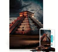 Rompecabezas de 1000 Piezas para Adultos Chichén Itzá,diseño de Corte preciso,Ideal para Resolver Problemas,Divertido Juego para el Tiempo Libre,decoración navideña (50x75cm)