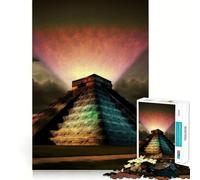 Rompecabezas de 1000 Piezas para Adultos Chichén Itzá,Juego de Habilidad Mental y precisión para desarrollar la Mente,Ideal para Momentos de Paz y diversión, (38x52cm)