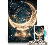 Rompecabezas de 1000 Piezas para Adultos Chico de la luz de la Luna Hecho de Papel，para Mayores de 14 años Decoración del hogar Ideas de Regalos。tamaño：26x38cm/10.24x14.96pulgada