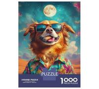 Rompecabezas De 1000 Piezas para Adultos Chill Dog in Space Rompecabezas para Adultos Juegos Divertidos Desafío Difícil Interacción Entre Padres E Hijos 70x50cm/1000pcs