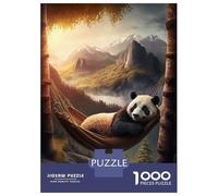 Rompecabezas De 1000 Piezas para Adultos Chilling Hammock Panda Rompecabezas Juego De Ingenio Una Obra De Arte Cumpleaños Y Navidad 70x50cm/1000pcs