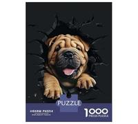 Rompecabezas De 1000 Piezas para Adultos Chinese Shar Pei Rompecabezas para Adultos Juguete Decoración De Pared Difícil Difícil Y Desafío 70x50cm/1000pcs