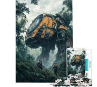 Rompecabezas de 1000 Piezas para Adultos Choque de Robots en la Jungla Juegos relajantes para Adultos Un desafío difícil y Divertido para Disfrutar en casa (Tamaño 50x75cm)