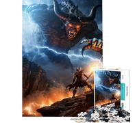 Rompecabezas de 1000 Piezas para Adultos Choque de Titanes Divertido Juego Educativo Juguete desafiante Gran Regalo Desafío difícil (Tamaño 38x26cm)