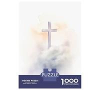 Rompecabezas De 1000 Piezas para Adultos Christian Cross in The Clouds Rompecabezas para Adultos Juegos Relajantes Regalo De Cumpleaños Regalos Y Cumpleaños Únicos 52x38cm/1000pcs