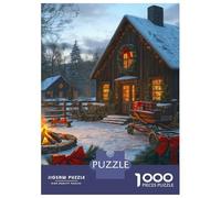 Rompecabezas De 1000 Piezas para Adultos Christmas Cabin Rompecabezas para Adultos: Un Juego Práctico, Divertido Y Un Desafío Educativo con Humor 70x50cm/1000pcs