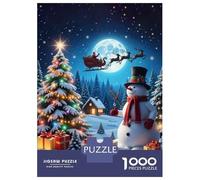 Rompecabezas De 1000 Piezas para Adultos Christmas Night Scene-2 Rompecabezas para Adultos Juegos Familiares Una Obra De Arte Ayuda A Ejercitar El Cerebro 70x50cm/1000pcs