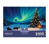 Rompecabezas De 1000 Piezas para Adultos Christmas Night Scene-5 Rompecabezas para Adolescentes Juego Práctico Desafío Difícil Regalo De Cumpleaños, Regalos, 38x26cm/1000pcs