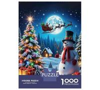 Rompecabezas De 1000 Piezas para Adultos Christmas Night Scene Rompecabezas para Adultos Juego Familiar Análisis Y Lógica Difícil Y Desafiante 70x50cm/1000pcs