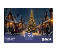 Rompecabezas De 1000 Piezas para Adultos Christmas Village Scene Rompecabezas para Adultos Juego De Ingenio para La Diversión Familiar Cumpleaños 52x38cm/1000pcs