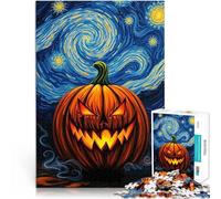 Rompecabezas de 1000 Piezas para Adultos Cielo Nocturno de Calabaza Juego de Preguntas Decoración de Pared cumpleaños y Navidad 75x50cm