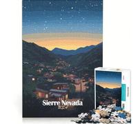 Rompecabezas de 1000 Piezas para Adultos Cielo Nocturno de Sierra Nevada Juguetes antiestrés desafío exigente colección de Artistas Bellas Artes 38x52cm