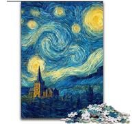 Rompecabezas de 1000 Piezas para Adultos: Cielo Nocturno de Van Gogh Rompecabezas de 1000 Piezas para Adultos Un desafío para la Mente, una Noche de Juegos en Familia (tamaño 50x75cm)