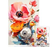 Rompecabezas de 1000 Piezas para Adultos Ciencia ficción Flores Juguete para decoración de Pared Gran Regalo para Juegos Familiares Mejora el Amor Entre Parejas tamaño 38x52cm