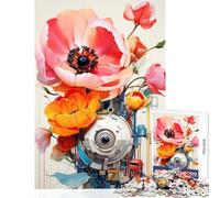 Rompecabezas de 1000 Piezas para Adultos Ciencia ficción Flores Juguete para decoración de Pared Gran Regalo para Juegos Familiares Mejora el Amor Entre Parejas tamaño 50x75cm