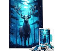 Rompecabezas de 1000 Piezas para Adultos Ciervo en el Bosque Juguetes educativos y misteriosos Juegos educativos Regalo de cumpleaños Excelentes Regalos y Juguetes (tamaño 75x50cm)