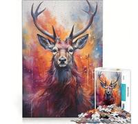 Rompecabezas de 1000 Piezas para Adultos Ciervo Espíritu Juego Relajante difícil y desafiante cumpleaños 38x26cm