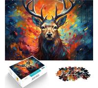 Rompecabezas de 1000 piezas para adultos, ciervo sagrado en el bosque de fantasía, desafío educativo de 14.95 x 20.47 pulgadas, ideal como regalo para toda la familia