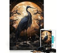 Rompecabezas de 1000 Piezas para Adultos Cigüeña Negra Salvaje,Juego de Ajuste Perfecto,Regalo para Jugar con la Mente,Momento de Relajación,Juego Divertido para Cumpleaños 38x26cm