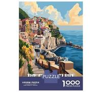 Rompecabezas De 1000 Piezas para Adultos Cinque Terre Coastal Trail Italy Artwork Rompecabezas para Adultos Juegos De Relajación Desafío Difícil Regalo De Cumpleaños, Regalos, 70x50cm/1000pcs