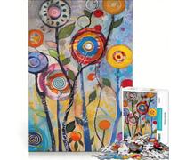 Rompecabezas de 1000 Piezas para Adultos Círculos y árboles en Espiral Juego de ingenio dificultad Alta para Fortalecer el Amor en Pareja 50x75cm