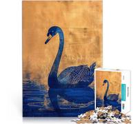 Rompecabezas de 1000 Piezas para Adultos Cisne Elegante Juego Familiar para aliviar el estrés: desafío difícil Una Obra de Arte 38x26cm