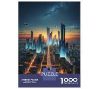 Rompecabezas De 1000 Piezas para Adultos City of Tomorrow A Futuristic Metropolis Rompecabezas para Adultos Juegos Familiares Que Mejoran La Memoria Interacción Entre Padres E Hijos 70x50cm/1000pcs