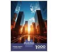 Rompecabezas De 1000 Piezas para Adultos Cityscape Reflections Rompecabezas para Adultos Juguetes Antiestrés para La Diversión Familiar Actividades Divertidas En Casa 52x38cm/1000pcs