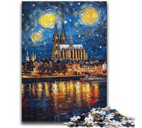 Rompecabezas de 1000 Piezas para Adultos: Ciudad bajo el Cielo Nocturno Rompecabezas de 1000 Piezas,Ideal para aliviar el estrés,un desafío difícil,decoración única para el hogar y Regalos (75x50cm)